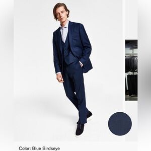 Calvin Klein - Men’s 2 Piece Suit Separates - X-Fit - 48R - Navy